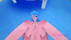 Konosuba encontrando um uso para o aqua