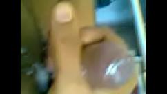 Masturbating penis cumshot creampie