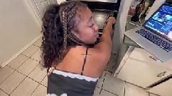 Drama familiar -atl esposa negra bbw leva bbc na cozinha porque ela não limpou rainha anal