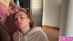 Namorada fofa humilhação facial caseira